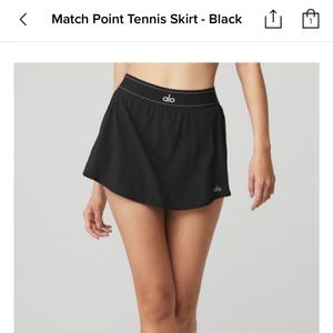 NWT Alo Yoga Black Tennis Skirt
